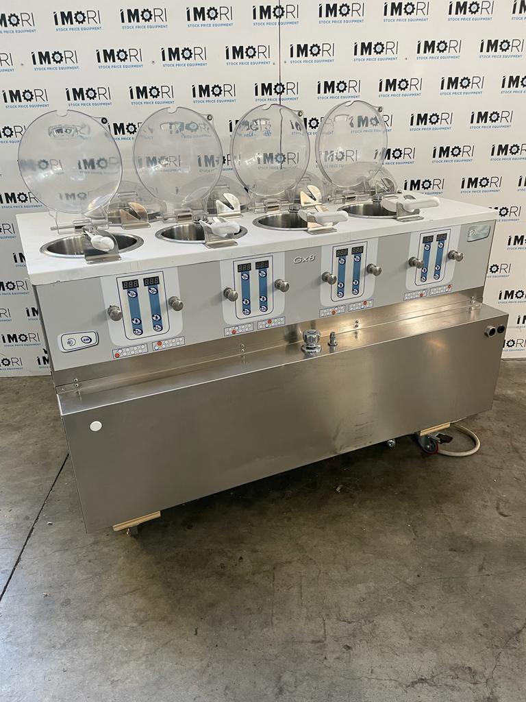 Macchina frigomat gx8 per la produzione ed esposizione di gelato