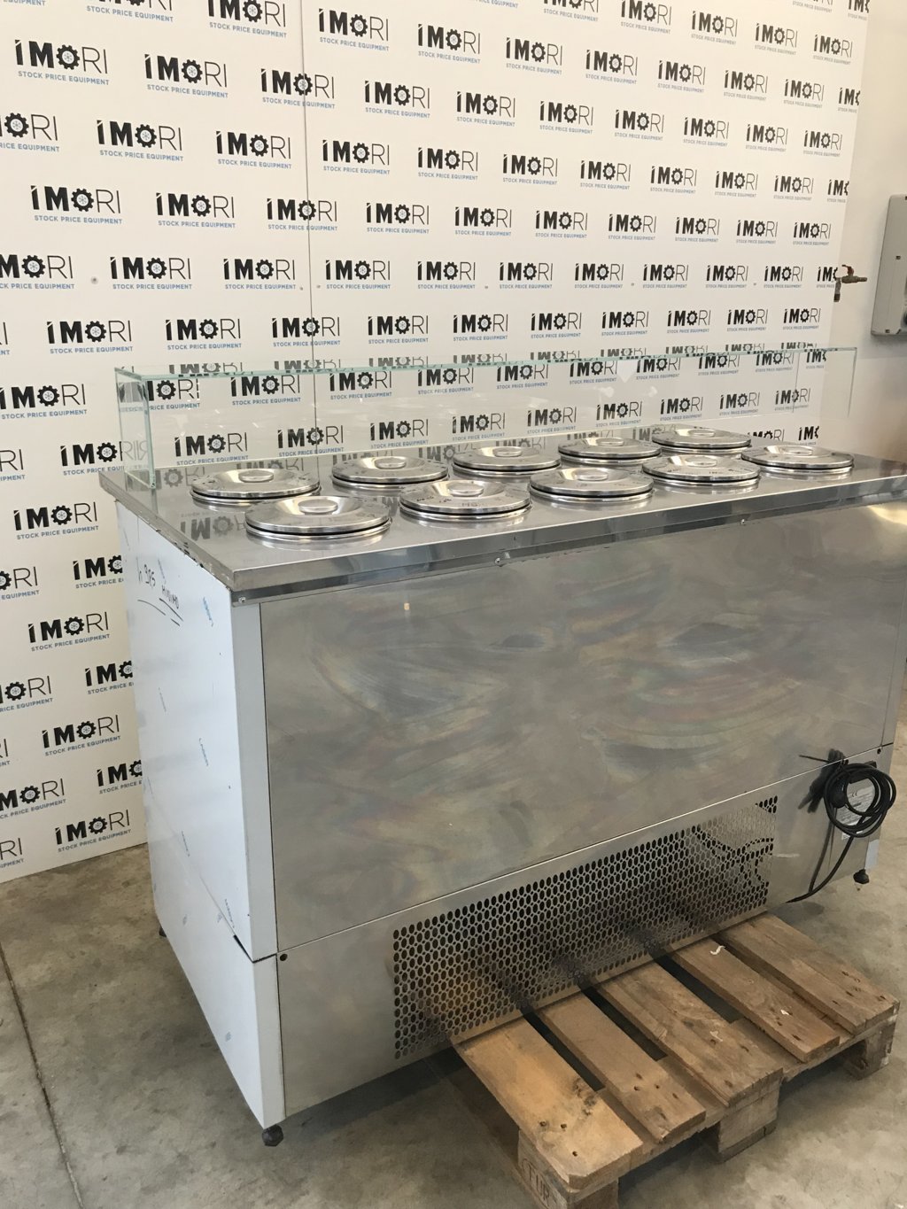 Banco a pozzetti gelateria usato isa multiplo 150 10+10 t1