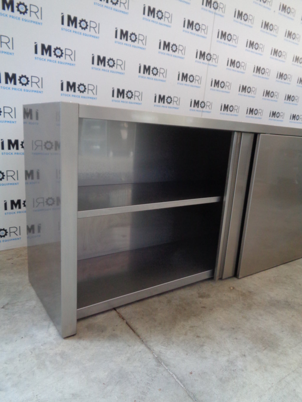 Pensile a parete usato armadiato in acciaio inox 200x40x66h
