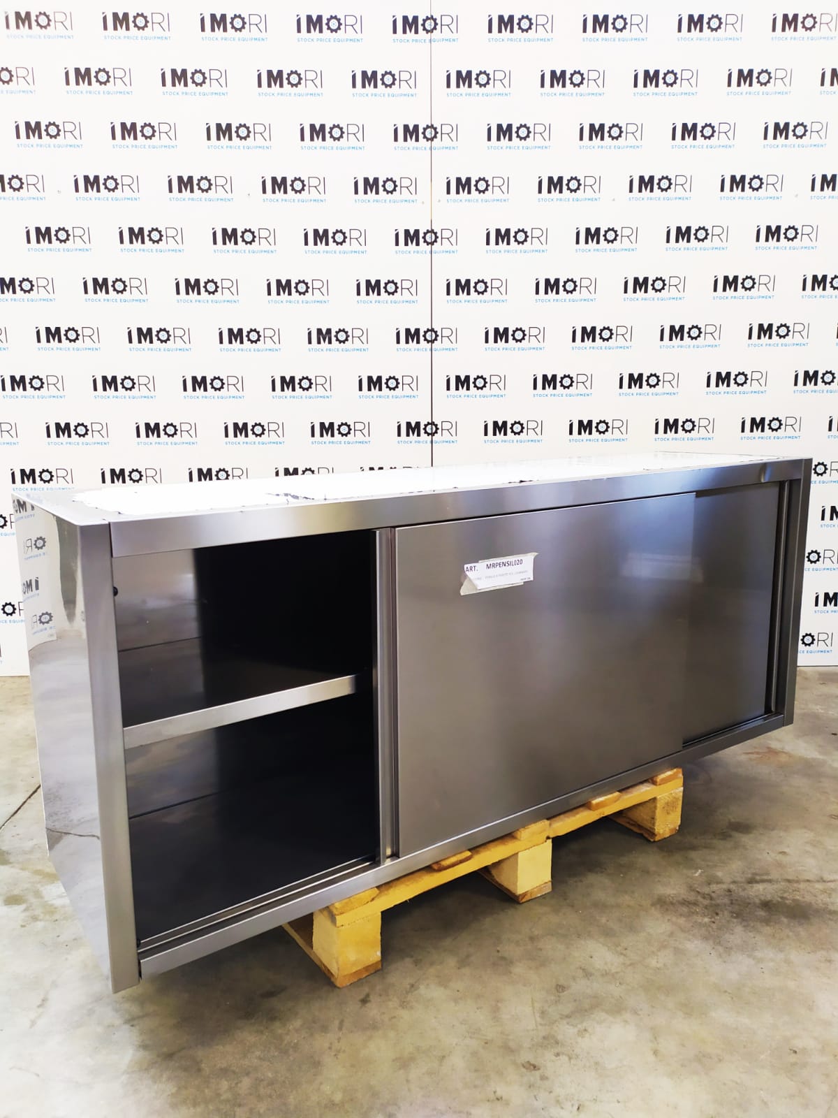 Pensile a parete usato armadiato in acciaio inox 200x40x60h
